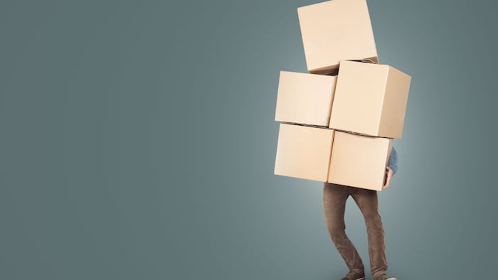 Man carrying boxes