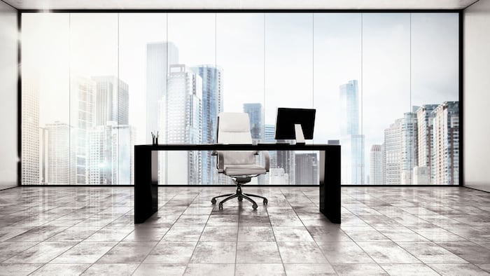 Luxury executive office with city view window - Image