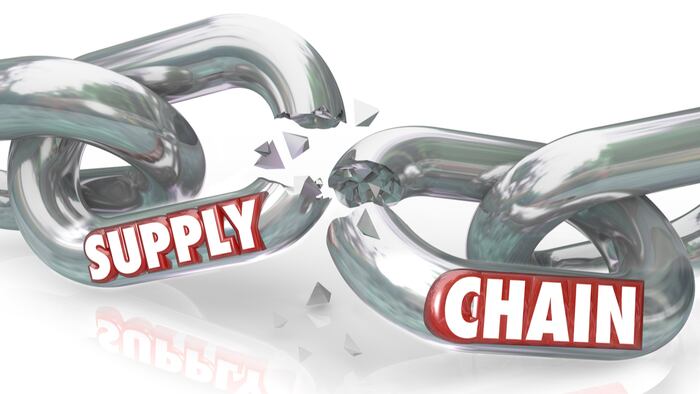 The words Broken Promise on chain links breaking apart to symbolize unfaithfulness, violation, mistrust, lies, deceit, deception and wronging a partner, spouse or significant other