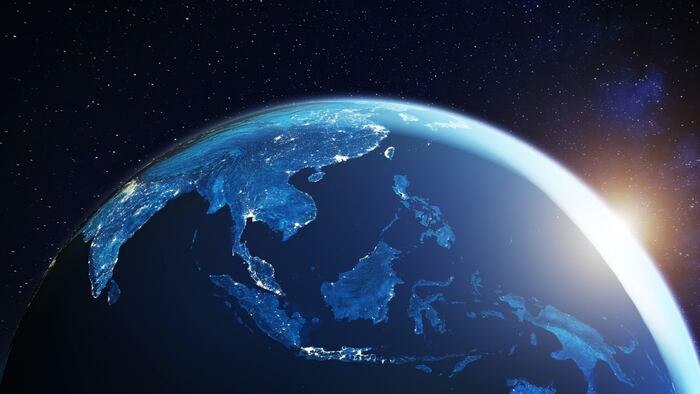 South-east Asia From Space Globe Planet Earth