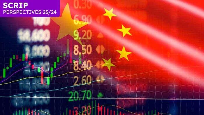 China Flag with numbers