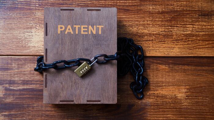 Patent Box With Padlock
