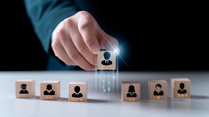 Successful business team leader concept