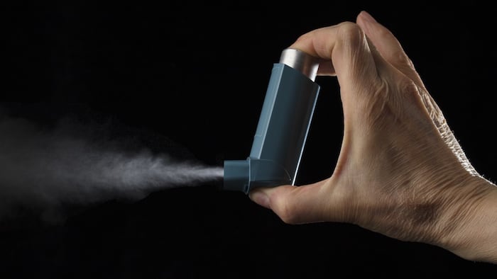 Inhaler spraying