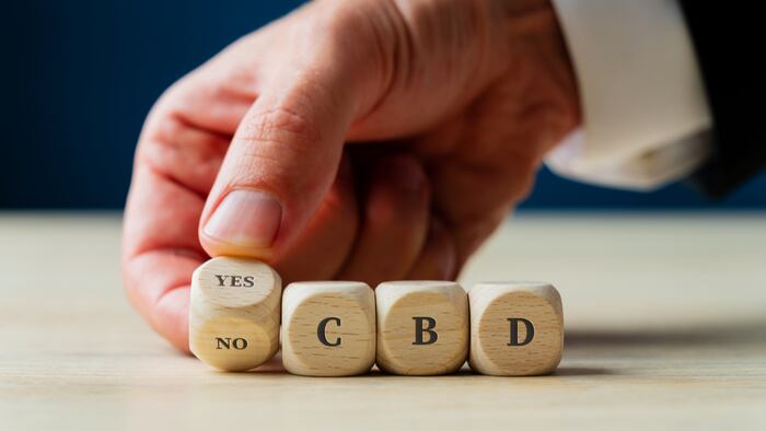 Conceptual image of CBD legalization and use.