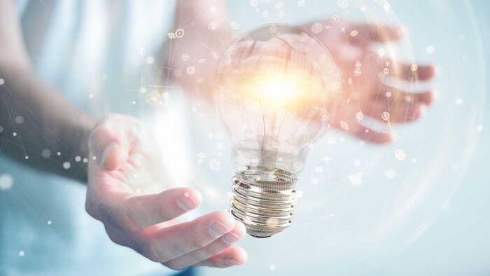 Light Bulb in hands