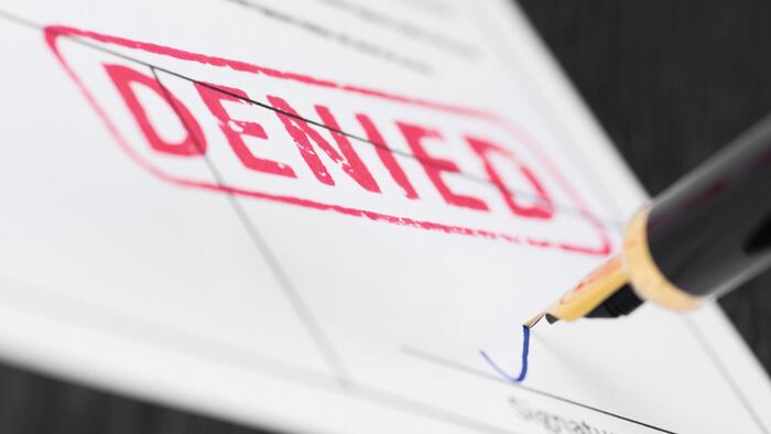 Denied stamp