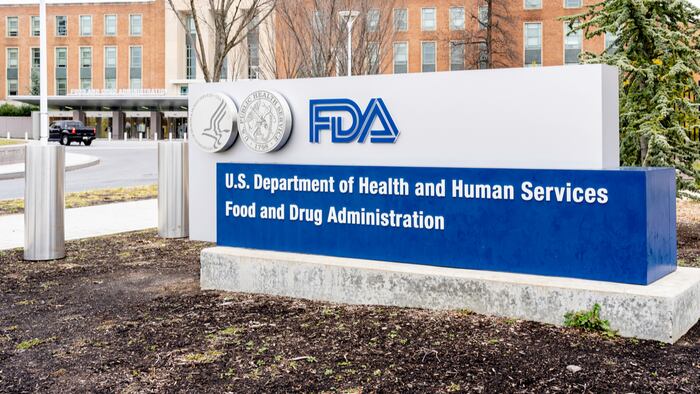 Washington, D.C., USA- January 13, 2020: FDA Sign outside their headquarters in Washington DC. The Food and Drug Administration (FDA or USFDA) is a federal agency of the USA.