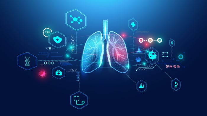 Abstract futuristic human lungs