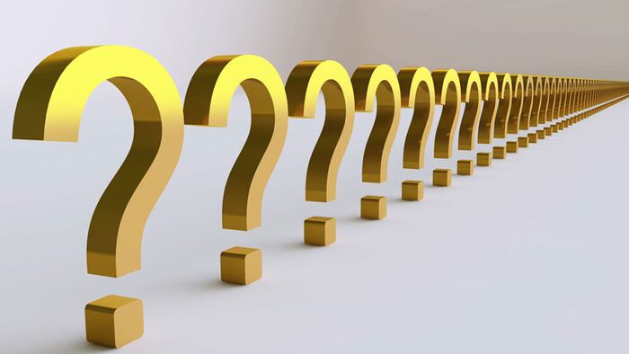 The question mark in a number of