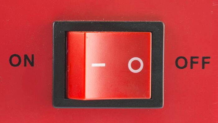 Red on off switch