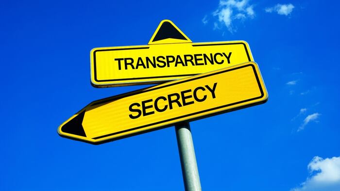 Transparency sign