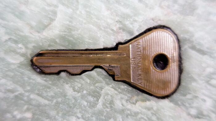 A key set in stone.