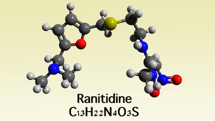 Molecule of ranitidine,