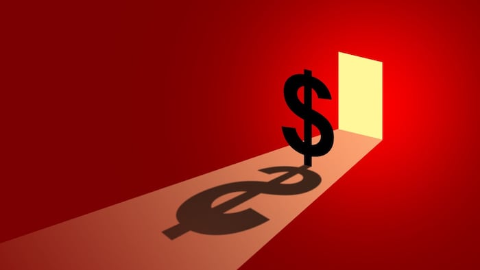 Door Exit Dollar Sign Shadow