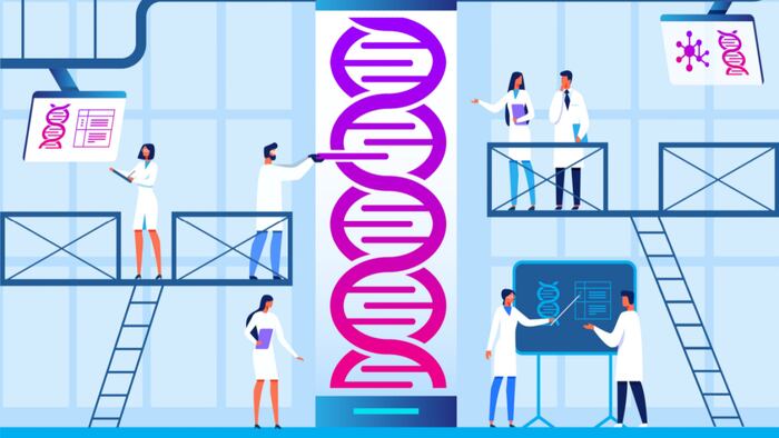 Laboratory Man and Woman Assistants Work in Scientific Medical Chemical or Biological Lab Setting Experiment
