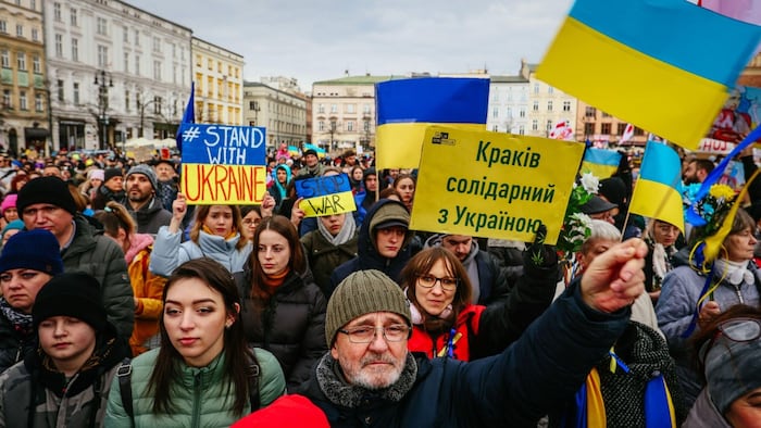 Ukrainian protest Krakow, Poland