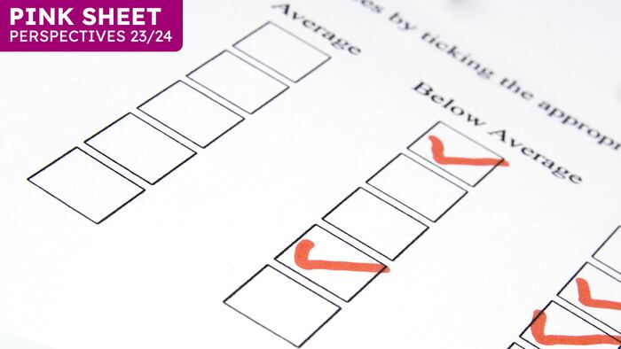 below average