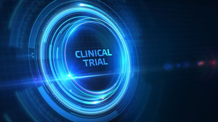Graphic reading 'Clinical Trial'