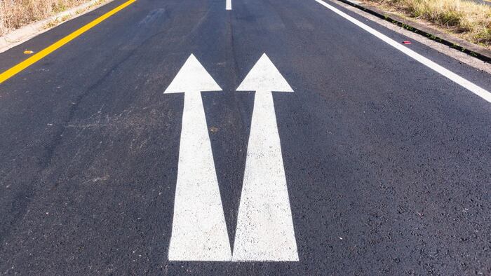 Two lane road