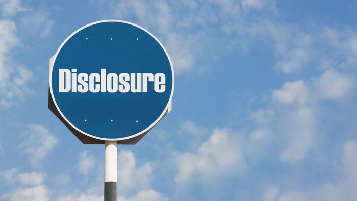 Disclosure sign