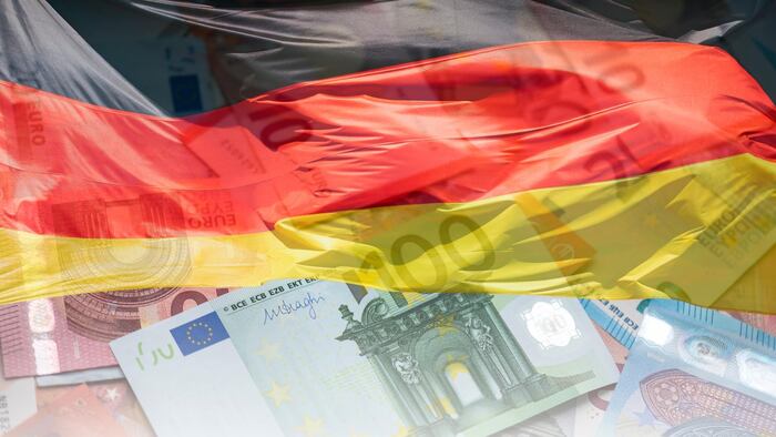 Germany Flag Euros Money