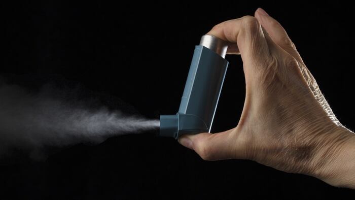 Inhaler spraying