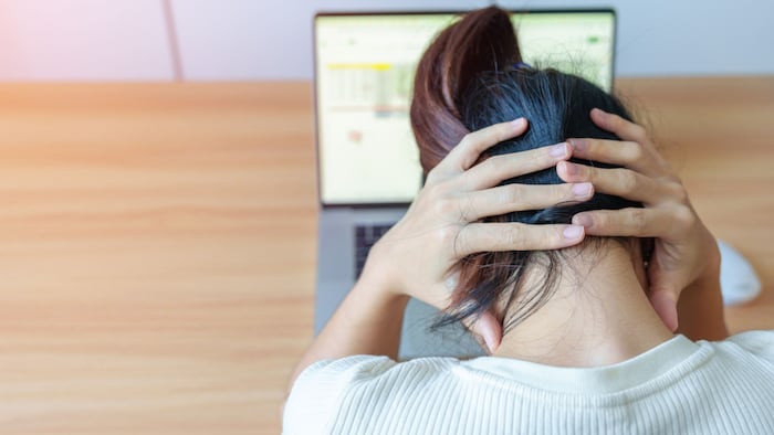 Woman having Neck and Shoulder pain