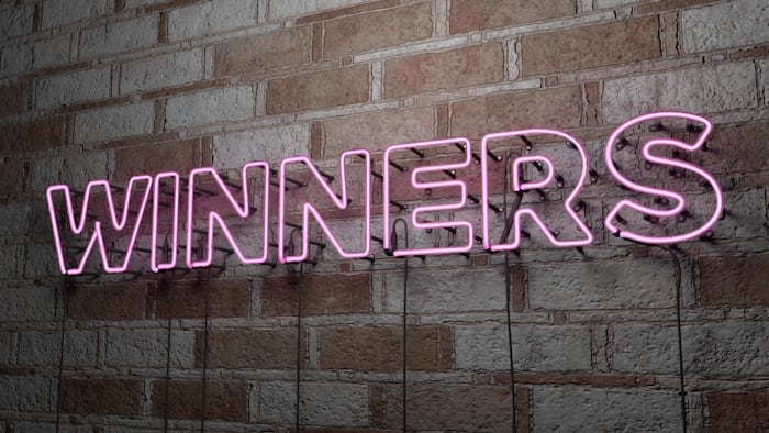 Winners Neon Sign Brick Wall