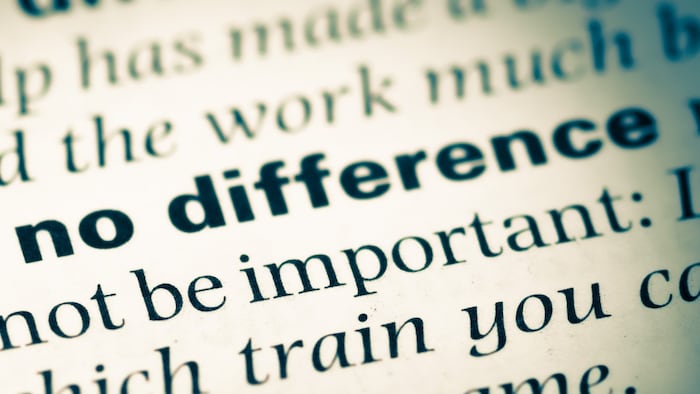 No Difference - dictionary definition