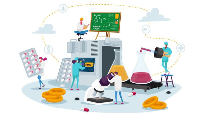 A drug manufacturing operation