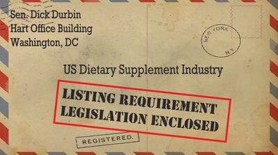 Durbin Has Tianeptine Reaction: Refiles Bill Requiring Registration Of Dietary Supplements