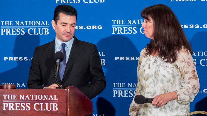 FDA Commissioner Scott Gottlieb discussed reimbursement challenges for medical products at the National Press Club in Washington, DC, with its President Alison Fitzgerald Kodjak.