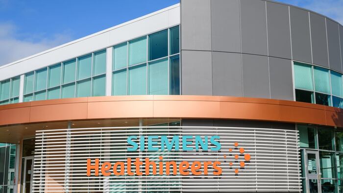 Siemens Healthineers name on its offices in Issaquah, WA