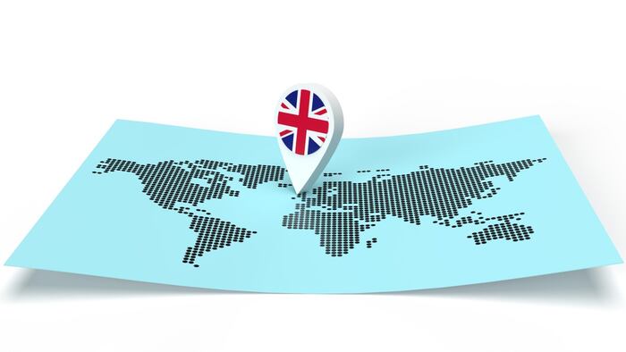 UK flag world map