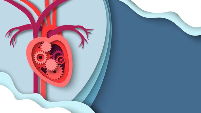 Heart with gears