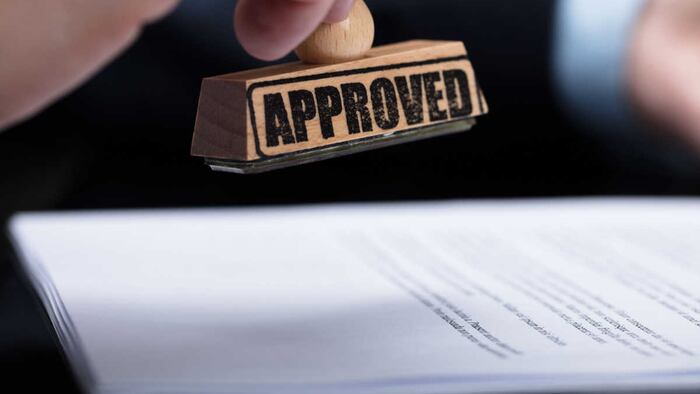 Approval stamp