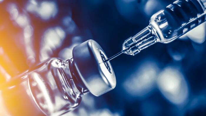 Injectable vial biosimilar close-up