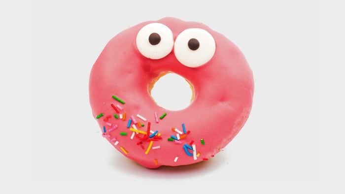 creative donuts on a white background - Image