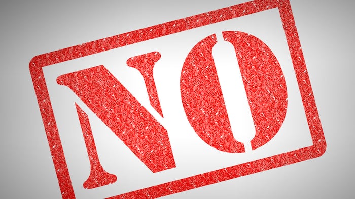 NO rubber stamp