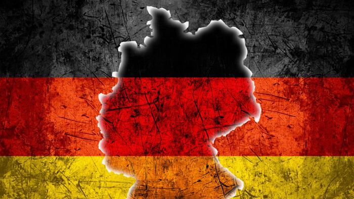 German Flag and Map