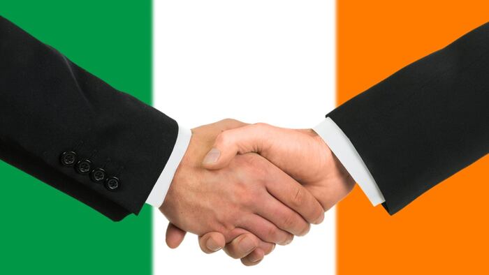 Ireland Handshake Irish Flag