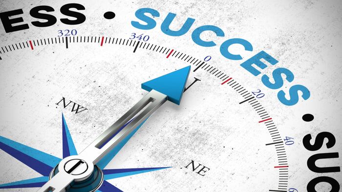 Business success concept with target as motivation (3D Rendering)