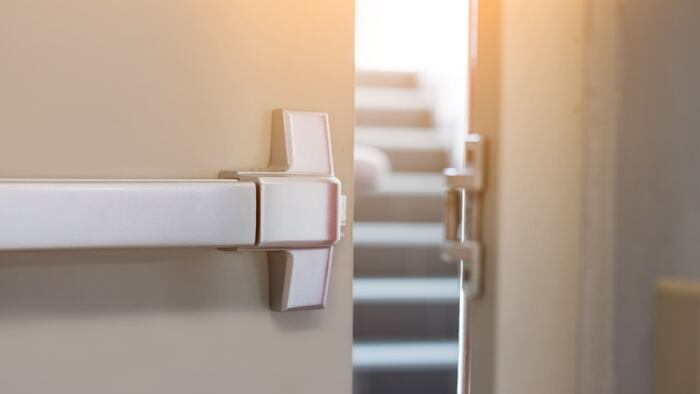 Exit door