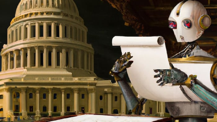 robot writing legislation
