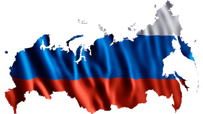 Russia Map Flag