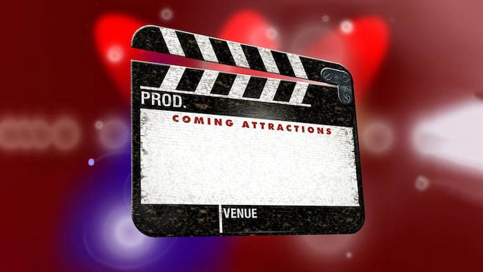 Coming Attractions clapper board