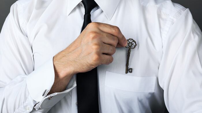 Key In Pocket Businessman Trade Secrets