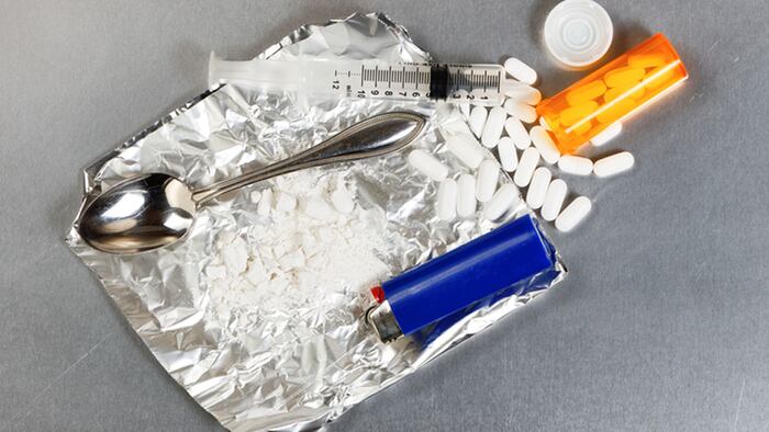 Opioid abuse epidemic concept