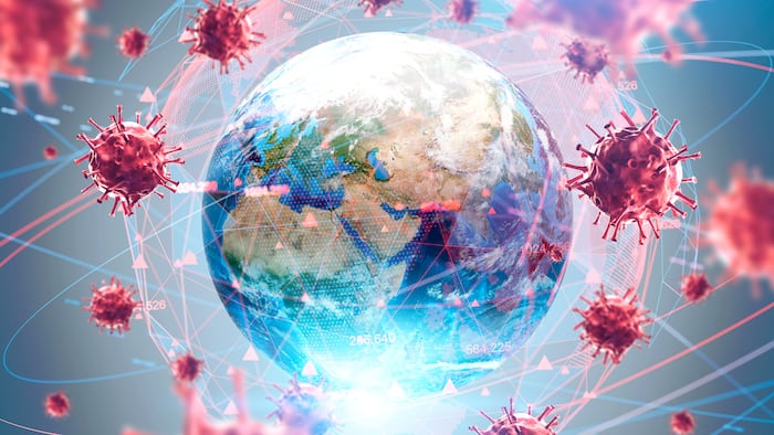 Coronavirus globe